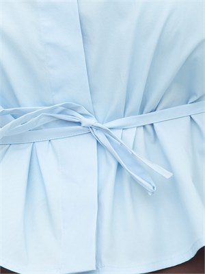 Camicia Marella in popeline stretch celeste in DONNA