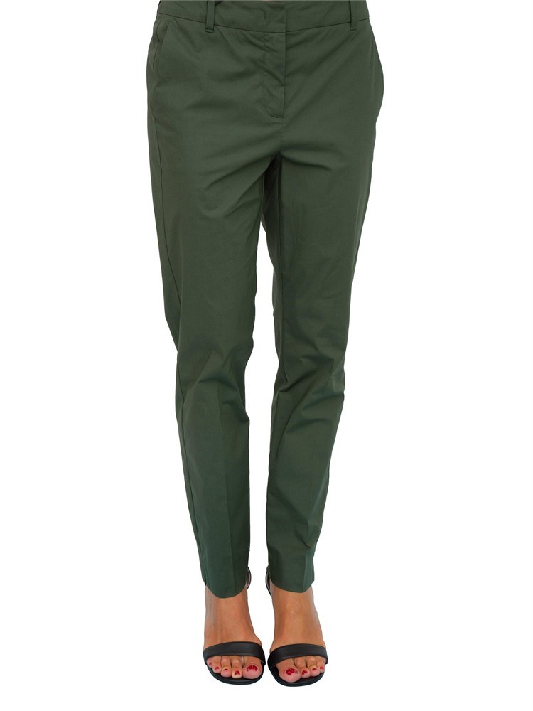Pantaloni Marella modello Ibiza1 in popeline di cotone verde