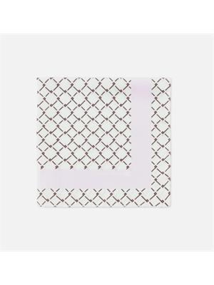 Foulard lilla in twill di seta stampa rombi Elisabetta Franchi in DONNA
