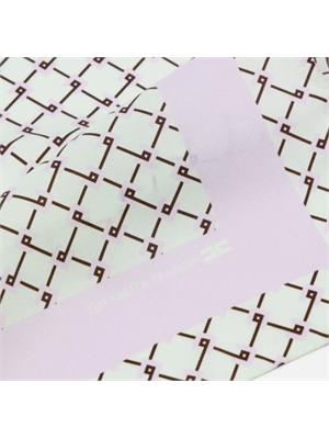 Foulard lilla in twill di seta stampa rombi Elisabetta Franchi in DONNA