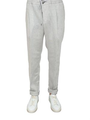 Pantalone PT Torino grigio in lino in UOMO