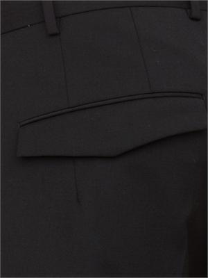 Pantaloni uomo PT Torino in gabardina di cotone nera con linea carrot in UOMO