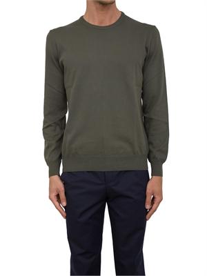 Maglia uomo Aiace Galassi con girocollo e manica lunga in jersey di cotone verde in UOMO