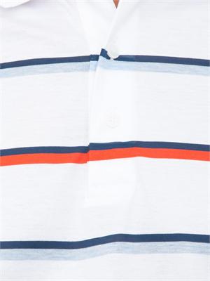 Polo a righe Paul&Shark in cotone perlÉ con colletto a contrasto in UOMO