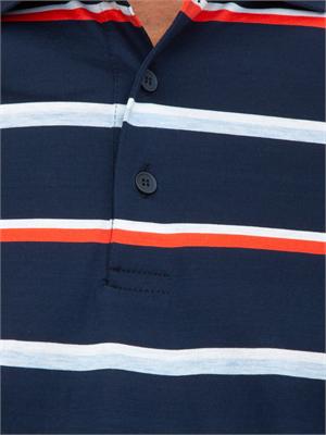 Polo a righe Paul&Shark in cotone perlÉ con colletto a contrasto in UOMO