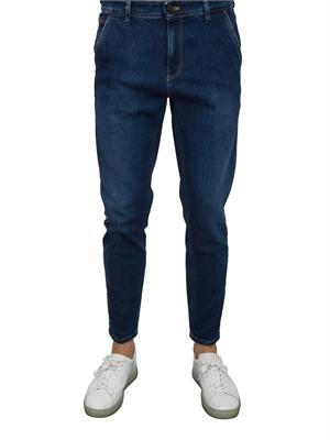 Jeans uomo PT Torino in ocean blu denim stretch con tasche alla francese in UOMO