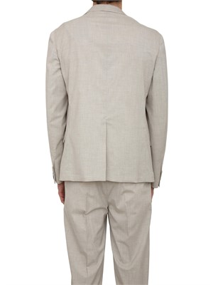 Giacca monopetto Paolo Pecora in tela stretch ecru in UOMO