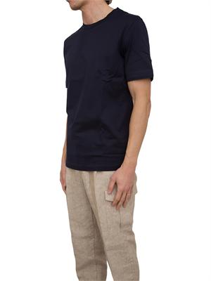 T-shirt in cotone mercerizzato Paolo Pecora blu in UOMO