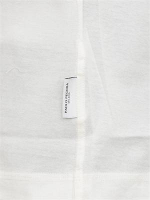 T-shirt in cotone mercerizzato Paolo Pecora bianco in UOMO