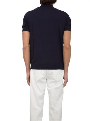 Polo in maglia Paolo Pecora in puro cotone Extrafine blu in UOMO