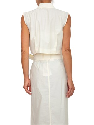 Camicia cropped avorio iBlues in tessuto tech e taglio elegante in DONNA