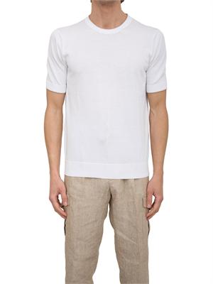 T-shirt Peserico in filato di puro cotone bianco in UOMO
