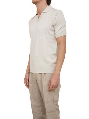 Polo Peserico in filato di seta e cotone beige in UOMO