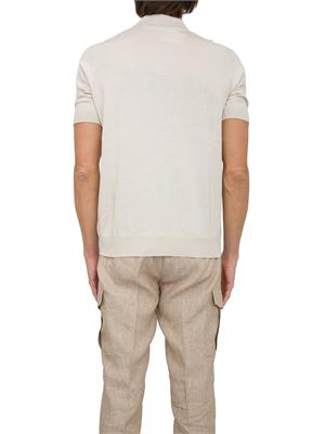 Polo Peserico in filato di seta e cotone beige in UOMO