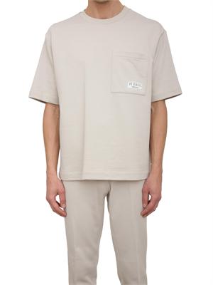 T-shirt in felpa Peserico french terry grigio in UOMO