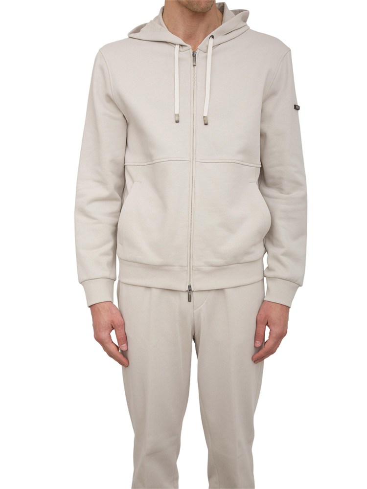 Felpa Peserico french terry grigio