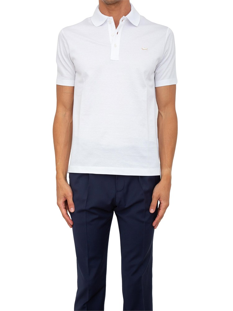 Polo Paul & Shark bianco in cotone Fine PiquÉ