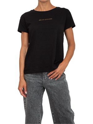 T-shirt donna Armani Exchange in cotone nero con logo lettering in DONNA