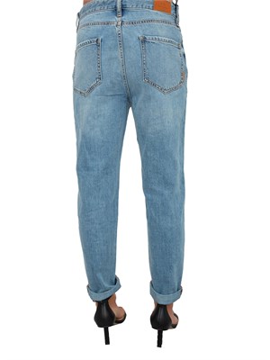 Jeans da donna ARMANI Exchange boyfriend in cotone rigido effetto used in DONNA