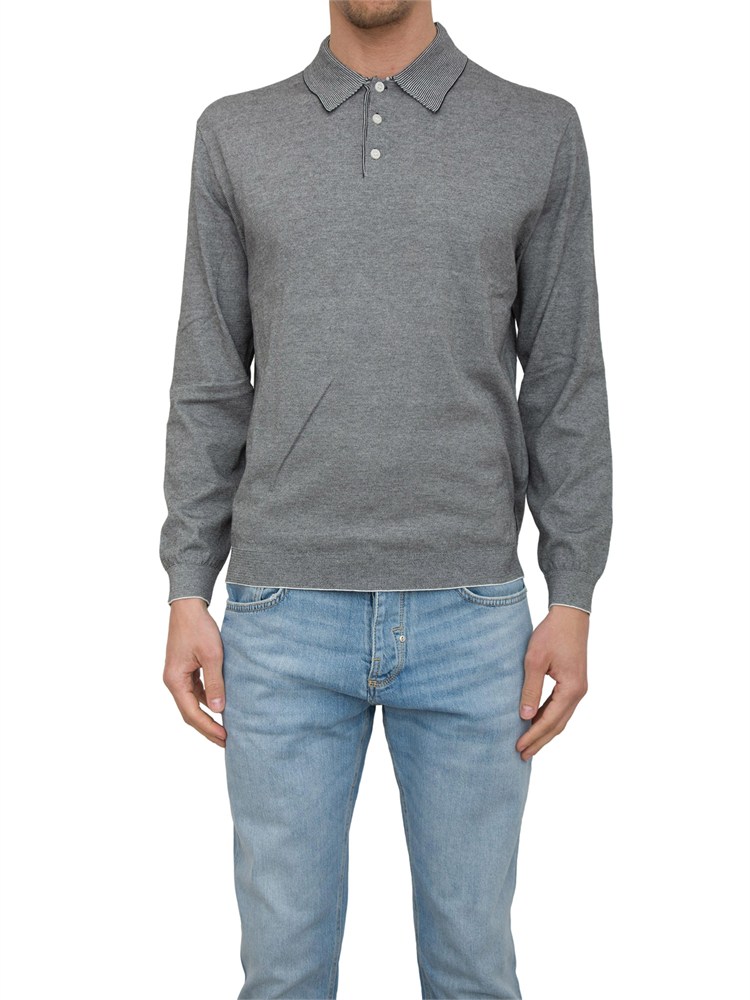 Polo Armani Exchange a righe con manica lunga