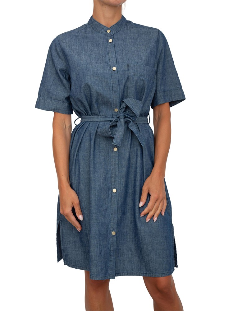 Abito scamiciato Armani Exchange in chambray di cotone