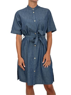 Abito scamiciato Armani Exchange in chambray di cotone in DONNA