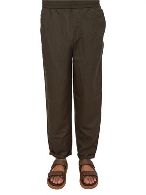 ARMANI EXCHANGE Pantaloni chino A.X. verde in misto lino in UOMO