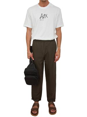 ARMANI EXCHANGE Pantaloni chino A.X. verde in misto lino in UOMO