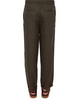 ARMANI EXCHANGE Pantaloni chino A.X. verde in misto lino in UOMO