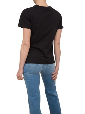 T-shirt nera Liu Jo applicazioni strass a taschina in DONNA