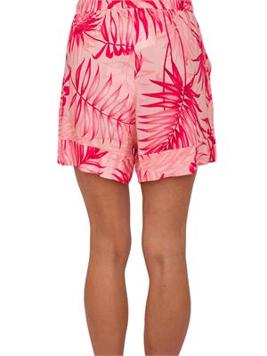 Shorts rosa Liu Jo con stampa palme all over e coulisse in vita in DONNA