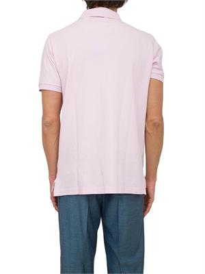 Polo Etro in cotone rosa con Pegaso ricamato tono su tono in UOMO