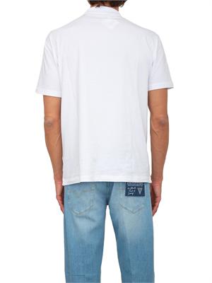 Polo uomo Ea7 Emporio Armani Tennis Club in cotone stretch bianco in UOMO