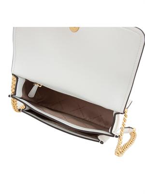 Borsa a spalla Michael Michael Kors modello Claire in pelle martellata bianca in DONNA