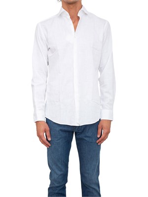 BOSS Camicia slim fit Hugo uomo in twill di cotone bianco facile da stirare in UOMO