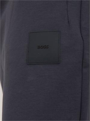 Pantaloni della tuta Boss blu con toppa con logo in UOMO