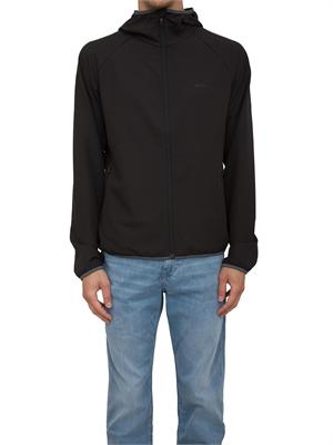 Giubbotto idrorepellente Boss in tessuto elasticizzato nero in UOMO