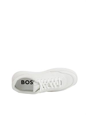 BOSS Sneaker bianche in pelle con suola in gomma in UOMO