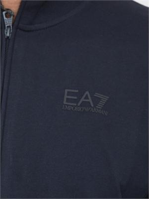 EA7 EMPORIO ARMANI Tuta Ea7 full zip Visibility in cotone blu in UOMO