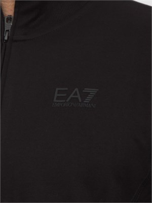 EA7 EMPORIO ARMANI Tuta Ea7 full zip Visibility in cotone nero in UOMO