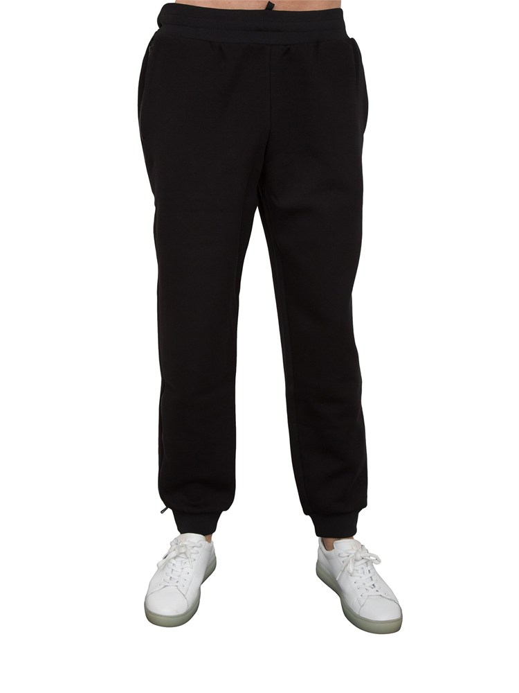 EA7 EMPORIO ARMANI Pantalone tuta EA7 in misto cotone nero