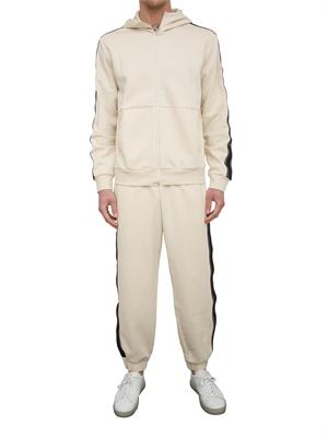 EA7 EMPORIO ARMANI Pantaloni jogger EA7 Logo Series in misto cotone avorio in UOMO