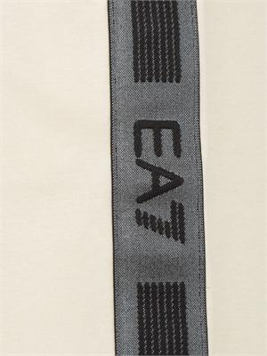 EA7 EMPORIO ARMANI Pantaloni jogger EA7 Logo Series in misto cotone avorio in UOMO