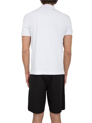Polo uomo Ea7 Emporio Armani Gold Label in jersey di viscosa bianca in UOMO