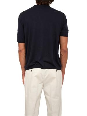 Maglia uomo Emporio Armani in misto cotone, seta e lyocell blu in UOMO