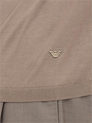 Maglia verde maniche corte Emporio Armani uomo in misto lyocell in UOMO