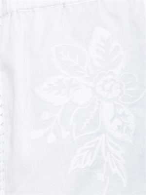 Shorts iBlues in popeline di cotone bianco con ricami in DONNA