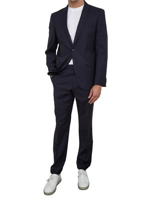 Abito Boss monopetto slim fit in lana vergine blu in UOMO