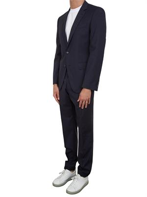 Abito Boss monopetto slim fit in lana vergine blu in UOMO