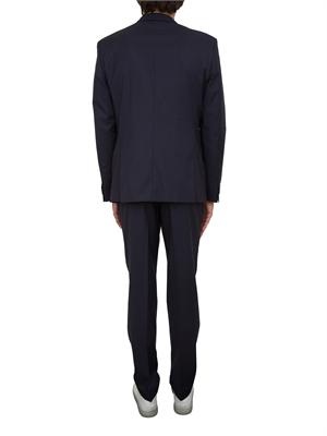 Abito Boss monopetto slim fit in lana vergine blu in UOMO